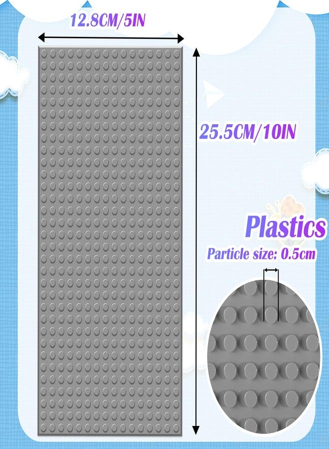 TORMEN 10x5 inch Classic Baseplates, Building Bricks Plates Compatible for Major Brands, & STEM Activities, Inspiring Creativity & Learning(Light Gray*6) - Image 2
